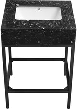 Marmo - Engineered Marble Bathroom Vanity With Black Base