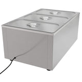 6 Qt. Three-Section Electric Countertop Food Warmer, CFW-3.