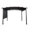 Outdoor Patio Pergola Gazebo - Steel Frame Sun Shelter With Retractable Canopy
