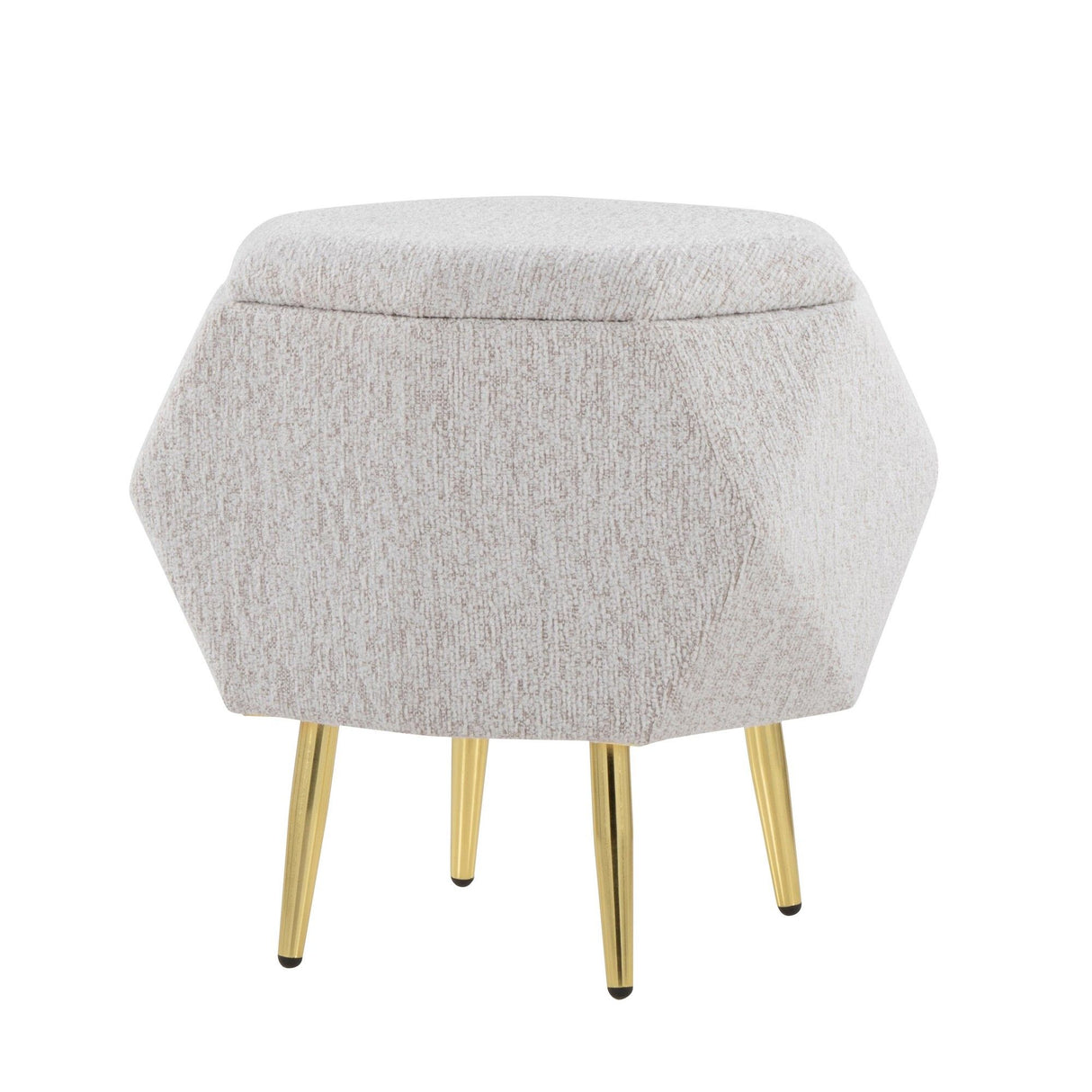 Diamond - Ottoman - Gold Metal Legs