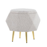 Diamond - Ottoman - Gold Metal Legs