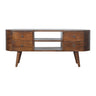 Solid Wood Rounded Entertainment Unit