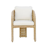 Driftbay - 7-Piece Coastal Rope Outdoor Dining Set - White / Natural