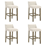 Fauna - Modern Transitional Wood Bar Height Kitchen Bar Stool