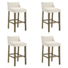 Fauna - Modern Transitional Wood Bar Height Kitchen Bar Stool