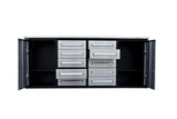 Storage Cabinets With Workbench (With 10 Drawers And 2 Cabinets)