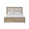 Contemporary Bed With Padded Headboard