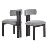 Modern Upholstered Armless Dining Chairs With Metal Legs