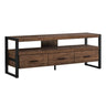 TV Stand, Console, Media Entertainment Center, Storage Drawers, Modern