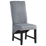 Kini - Side Chair (Set of 2) - Gray Corduroy & Black