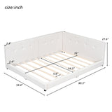 Modern Upholstered Platform Bed With USB Ports And LED Belt