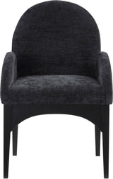 Waldorf - Chenille Dining Arm Chair With Black Legs