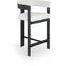 Romeo - Boucle Counter Stool With Black Base (Set of 2)