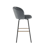 Fran - Fixed-Height Velvet Swivel Barstool (Set of 2