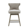 360 Degree Swivel Counter Stool With Silver Detailing