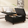 Large Square Storage Ottoman With 2 Storage Doors
