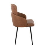 Dahlia - Contemporary Dining Chair (Set of 2) - Black Metal