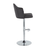 Ahoy - Adjustable Barstool With Chrome Metal Base (Set of 2)