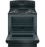 GE JB256DMBB - 30 in. 5 cu. ft. Free-Standing Self-Clean Electric Range with Coil Burners - Black