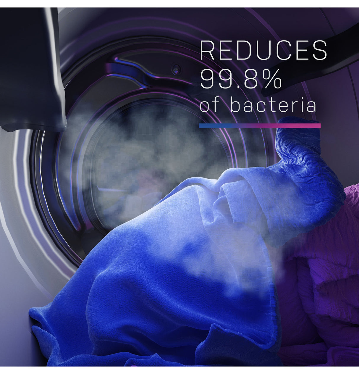GE Profile PFD87GSSVWW gas dryer — steam feature