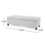 Glouster - Storage Ottoman - Light Gray