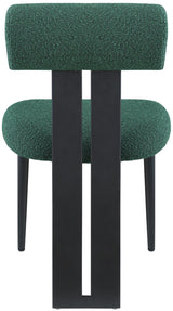 Dario - Boucle Dining Chair With Black Frame (Set of 2)