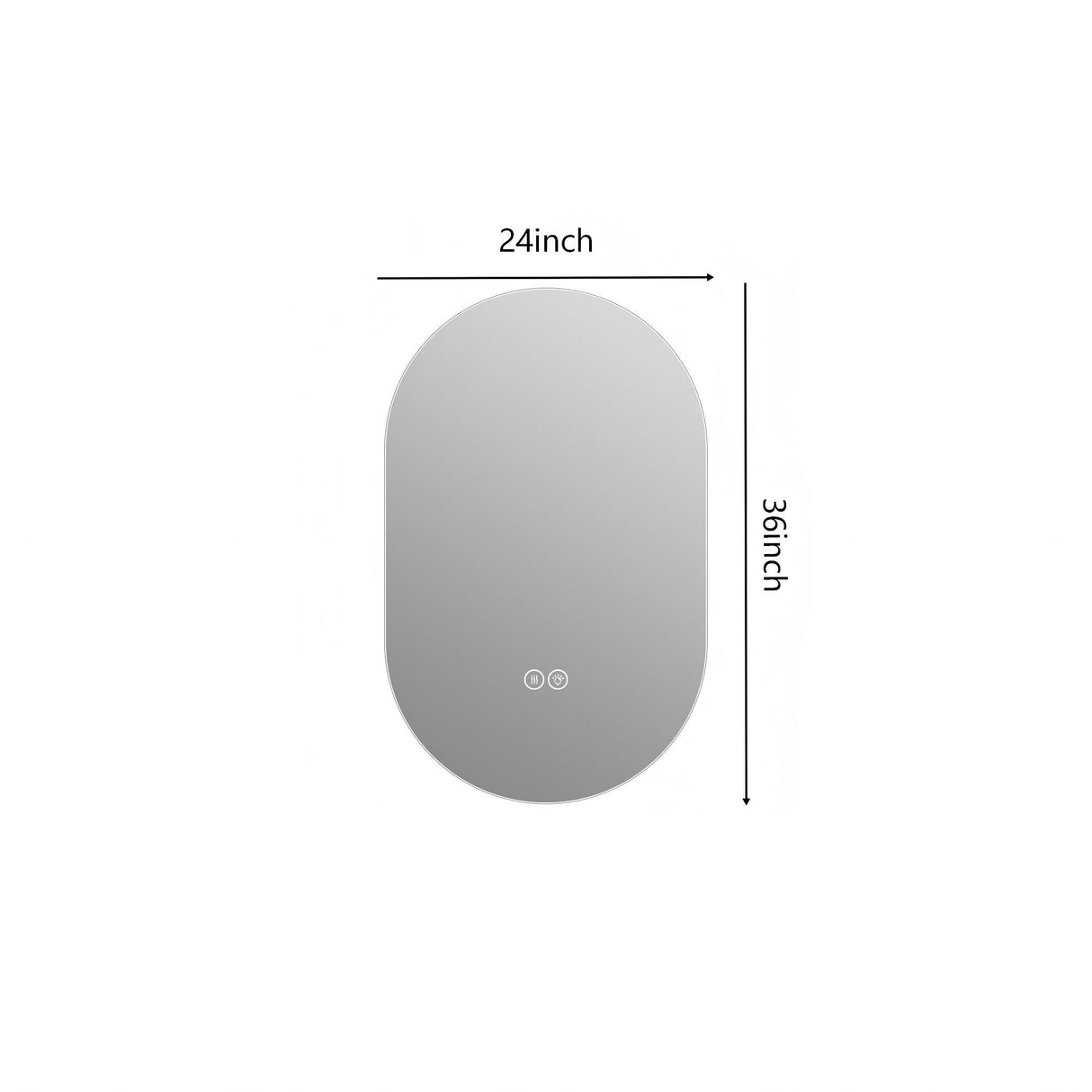 Smart Wall Mounted LED Touch Screen Mirror With Anti-Fog Function And Adjustable Lighting