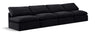 Indulge - Velvet 4 Seat Modular Armless Sofa