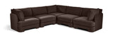 Hammond - Velvet Performance Fabric Upholstered 5 Piece Corner Sectional