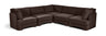 Hammond - Velvet Performance Fabric Upholstered 5 Piece Corner Sectional