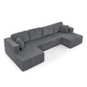Modern Minimalist U - Shape Modular Sectional Sofa