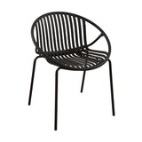 7 Piece Outdoor Modern Dining Set With Stackable Chairs