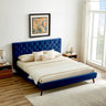 Dillon - Mid-Century Velvet Platform Bed