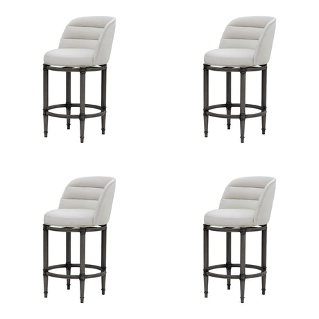 Eunice - Faux Leather Upholstered Swivel Counter Height Barstool