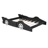 Race Car Shaped Platform Bed & Wheels