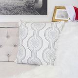 Holiday Throw Pillow With Snowflake Embroidery