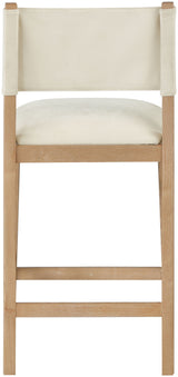 Avon - Linen Textured Performance Fabric Upholstered Counter Stool