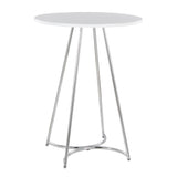 Cece - Counter Table - Chrome Metal
