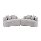 Curved 4 Seater Full Compression Sponge Sofa