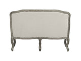 Tania - Loveseat With 2 Pillows - Cream Linen & Gray