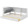 Platform Bed With Storage Headboard, Shelves And 2 Drawers