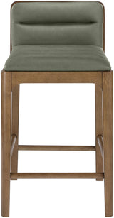 Ellis - Vegan Leather Upholstered Counter Stool (Set of 2) - Brown Base
