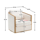 Corduroy Barrel Chair, 360 Degree Swivel