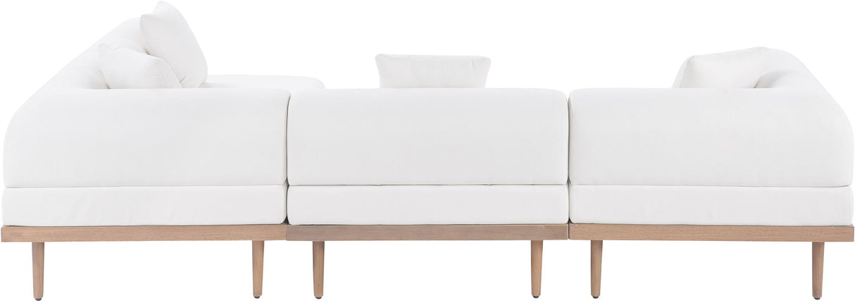 Laguna - 4 Piece 106.5" Upholstered Outdoor Patio Modular Sectional