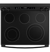 GE GRF600AVBB electric range - cooktop detail