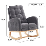 Accent Rocking Chair With Footrest, High Back