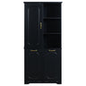 Freestanding Tall Storage Cabinet With 2 Tilt Out Hampers