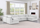 Comfy - 6 Piece Linen Modular Armless Sectional