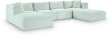 Shaggy - 6 Piece Modular Sectional With 2 Ottomans