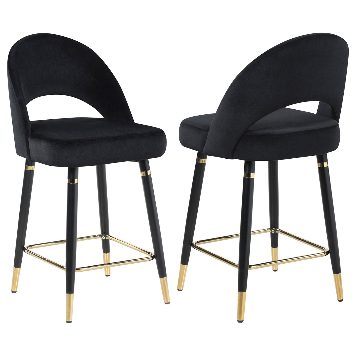 Open Back Counter Height Stools (Set of 2)